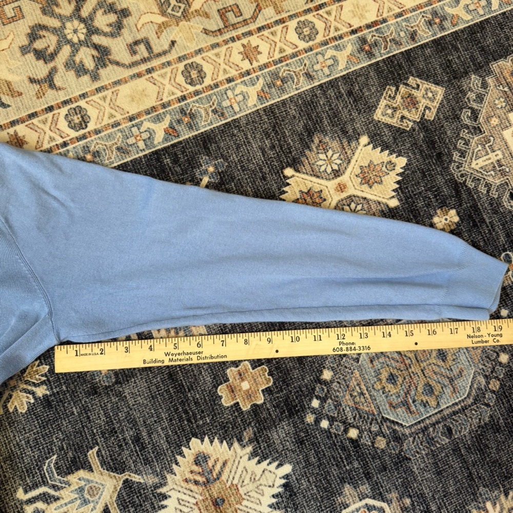 Polo by Ralph Lauren Men's Blue V-Neck Sweater 100% Pima Cotton Size Large - Picture 9 of 10